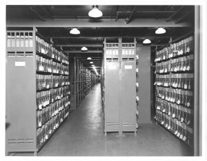 Photograph of Veteran's Bureau Records in Stack Areas, 06/12/1936