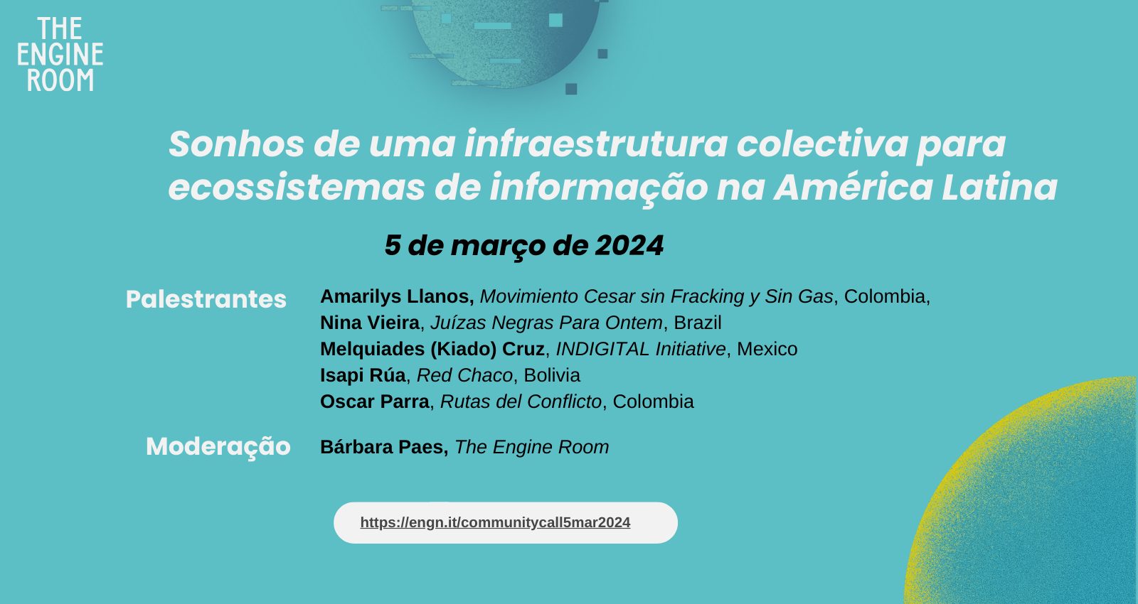 Chamada comunitária: Sonhos de uma infraestrutura colectiva para ecossistemas de informação na América Latina